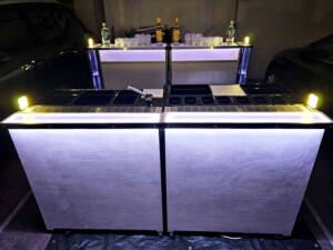 weisse LED Mobile Bar